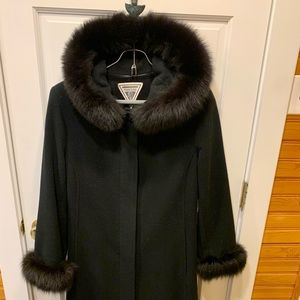 Full length black coat